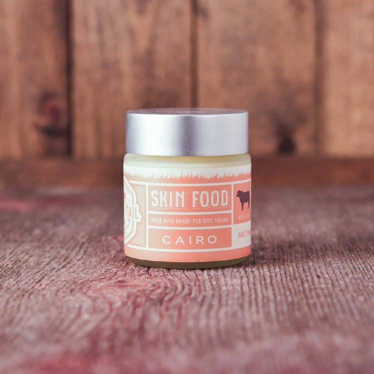 Handmade Beef Tallow Skin Food | Cairo | Sweet Orange, Geranium, Frankincense