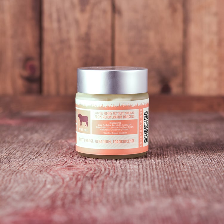 Handmade Beef Tallow Skin Food | Cairo | Sweet Orange, Geranium, Frankincense
