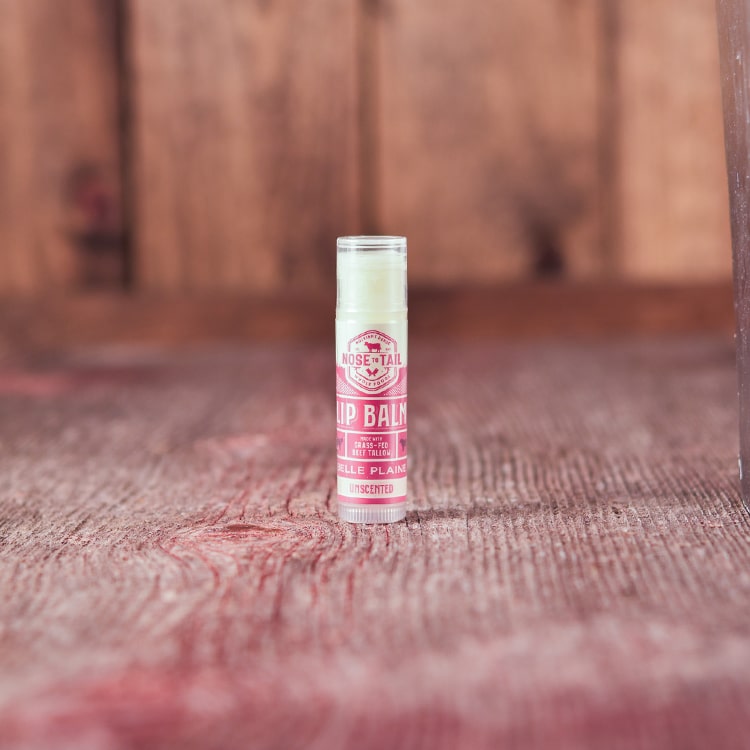 Belle Plaine | Handmade Beef Tallow Lip Balm | Unscented