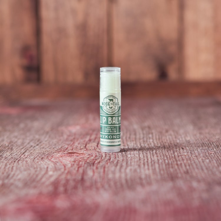 Handmade Beef Tallow Lip Balm | Mykonos | Peppermint & Tea Tree