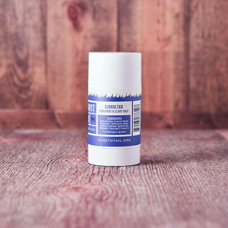Animal-Based Deodorant | Gibraltar | Bergamot, Clary Sage