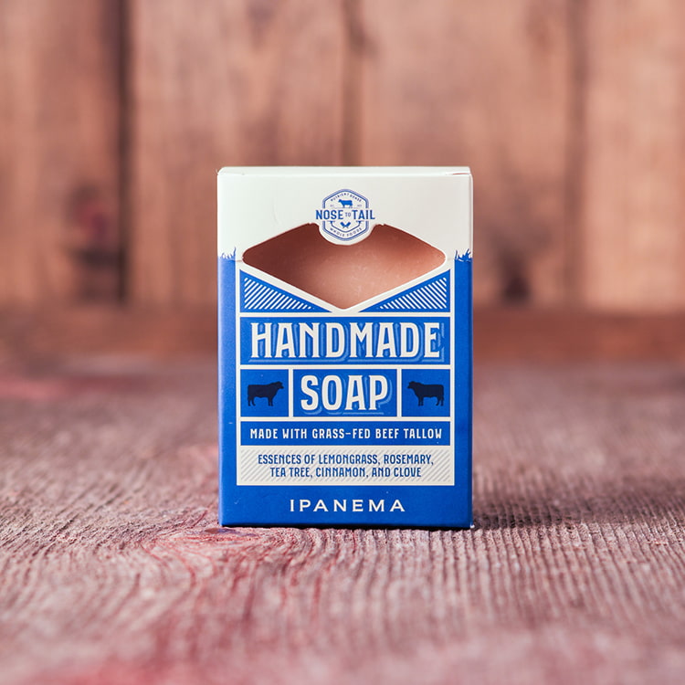 Handmade Beef Tallow Soap | Ipanema | Lemongrass, Rosemary, Tea Tree, Cinnamon & Clove