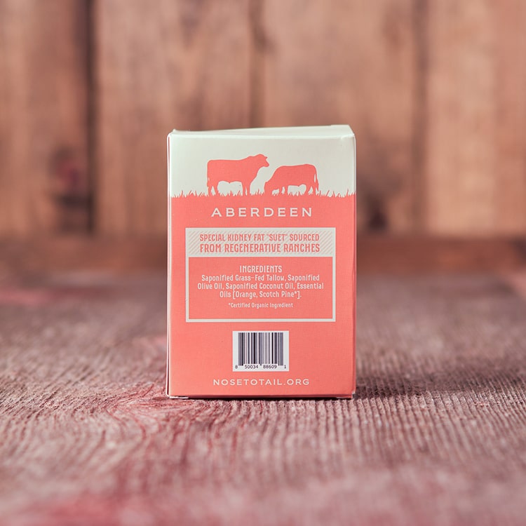 Handmade Beef Tallow Soap | Aberdeen | Pine & Orange